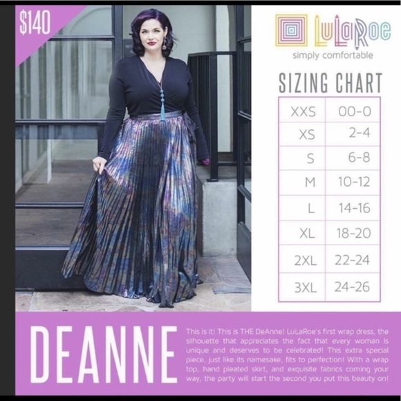 NWT LuLaRoe DeAnne Wrap Dress Black & Gold metallic size 3XL holidays pleated - Picture 3 of 16